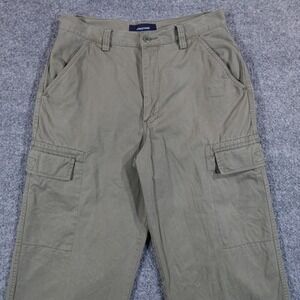 Vintage Structure Pants Men 32X32 Brown Cargos Baggy Y2K Cotton Wide Skate 14020